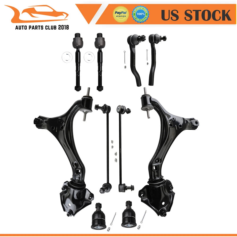 Set of 10 Front Lower Control Arms with Ball Joints for Honda Accord (2013–2017)