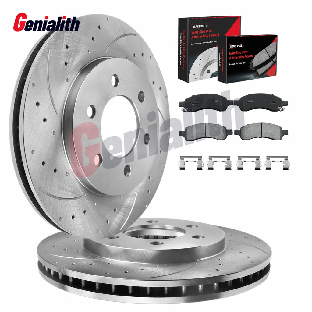 Front Disc Rotors + Brake Pads for GMC Envoy, Chevy Trailblazer, Buick Rainier (2002–2009)