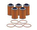 Set of 5 Wix 57090 Engine Oil Filter Kit for (Metal Canister)