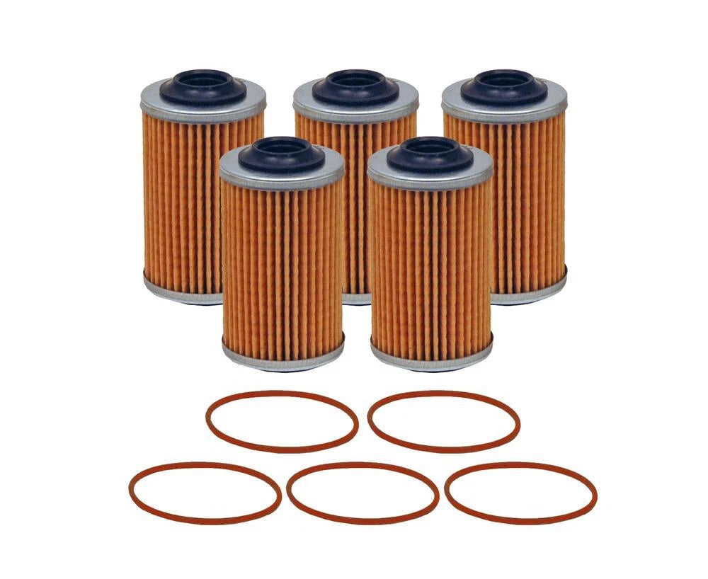 Set of 5 Wix 57090 Engine Oil Filter Kit for (Metal Canister)