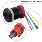 16mm Metal Latching Push Button Switch 12V with LED Light