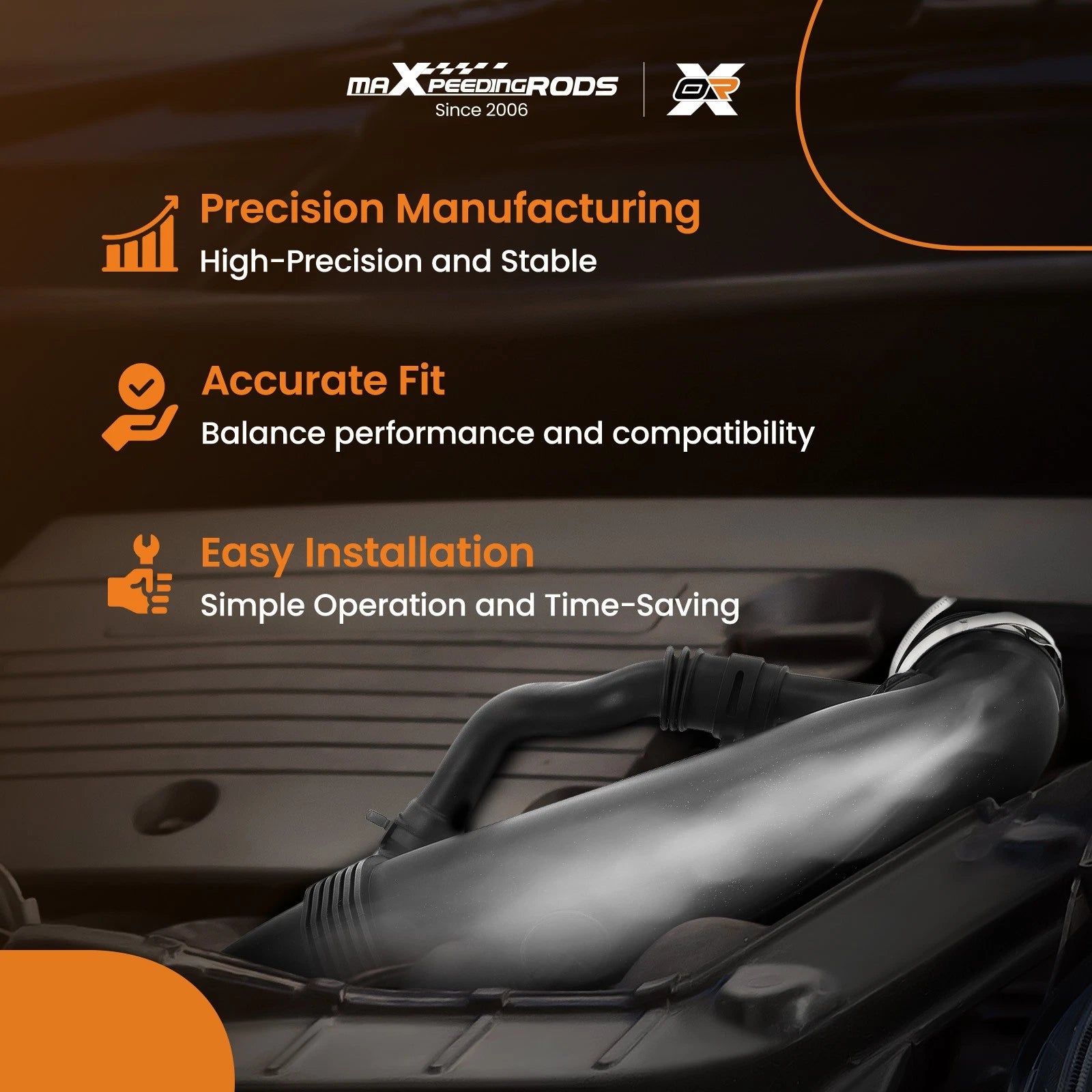 Black Air Duct Hose for Mercedes GL450 GL550 (2013-2016)