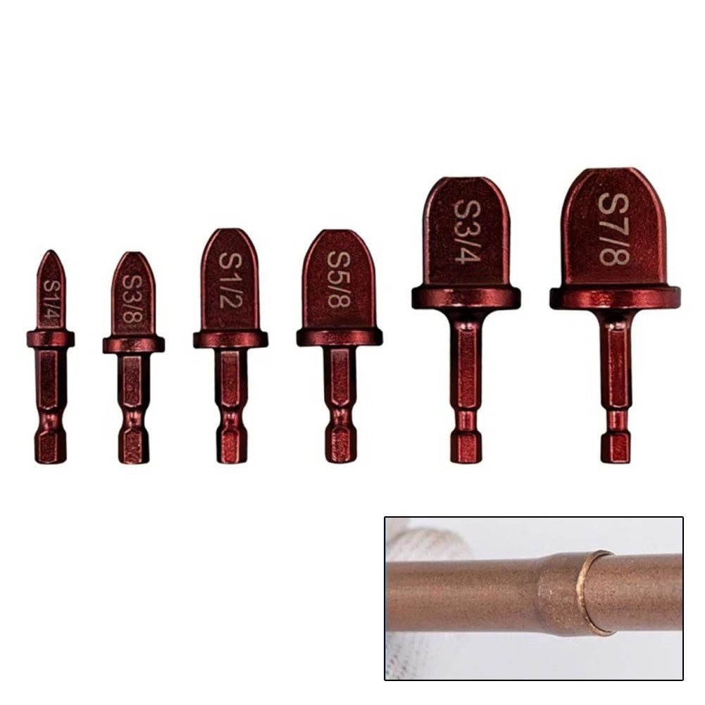 6-Pc Tube Expander Kit 1/4 in Hex Shank for Imperial Copper