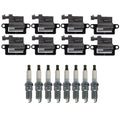 NGK Ignition Coils & Laser Iridium Spark Plugs Kit for Chevy GMC Hummer V8 (2000–2023)