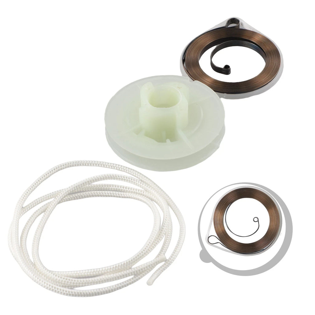 Recoil Starter Pull Rope Kit for Chainsaw (Recoil Rope, Rotor Pulley)