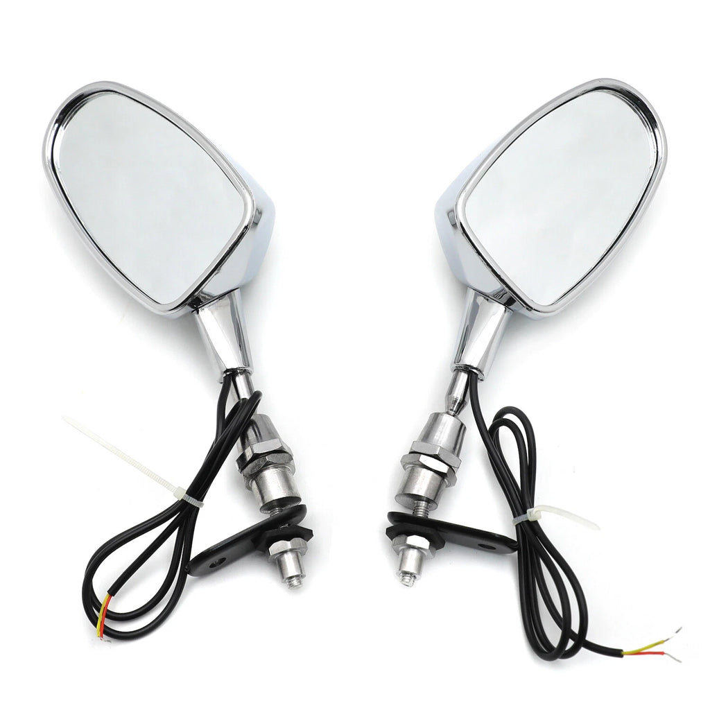 Rear View LED Mirror for Harley Suzuki Kawasaki Yamaha Honda (6MM thread)
