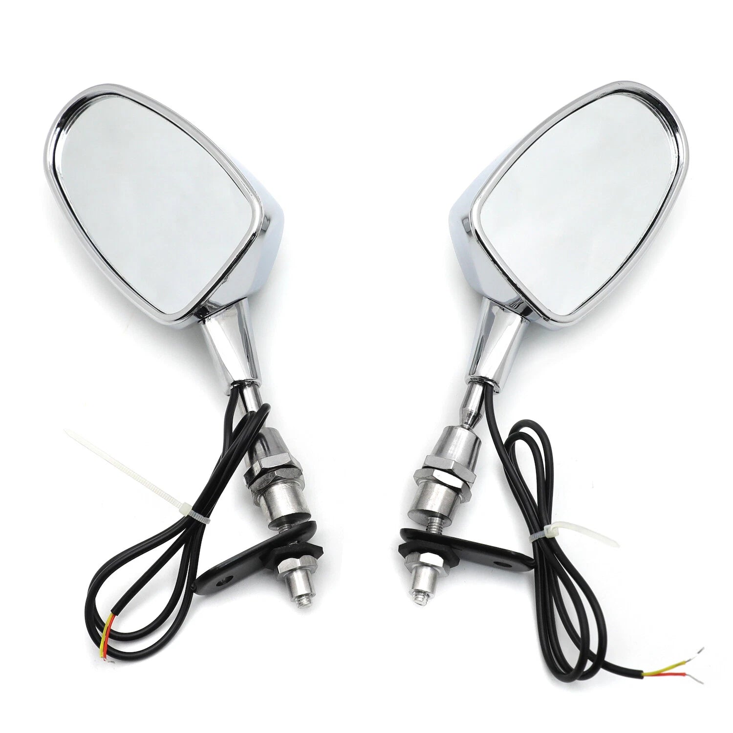 Rear View LED Mirror for Harley Suzuki Kawasaki Yamaha Honda (6MM thread)