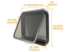 30"x20" Tinted Emergency Push Out Exit Window for RV Camper
