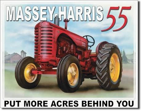 Massey Harris 55 Tractor Vintage Replica Tin Metal Sign (1168)