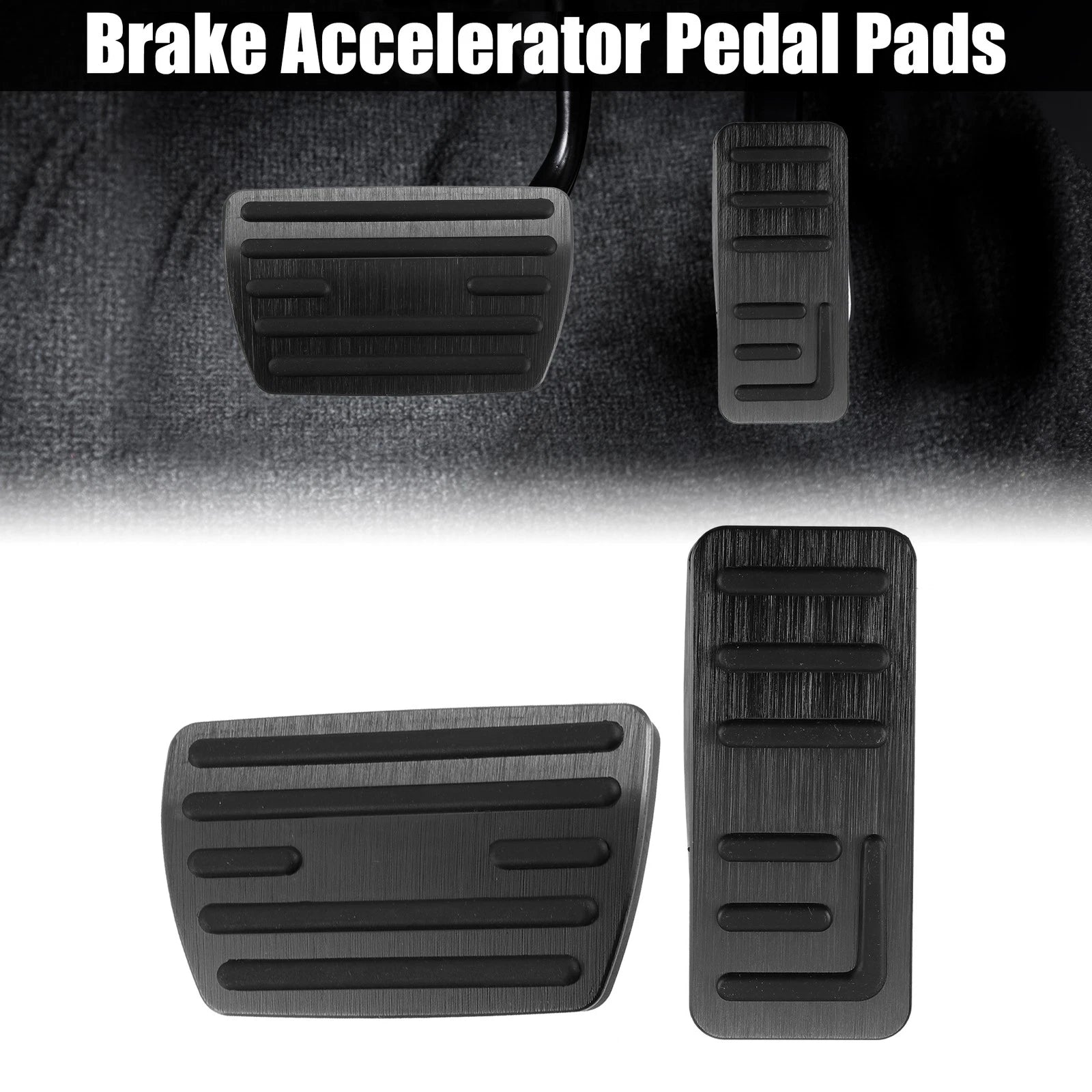 2X Non-Slip Metal Foot Pedal Covers for Honda HR-V Vezel RV3 (2014–2021)