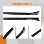 2PC Side Skirt Extension Panels for Tesla Model 3 (2017-2023) Black ABS