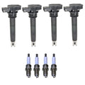 Set of 4 Ignition Coils & Iridium Spark Plugs for Audi A4 GTI (2000–2006)
