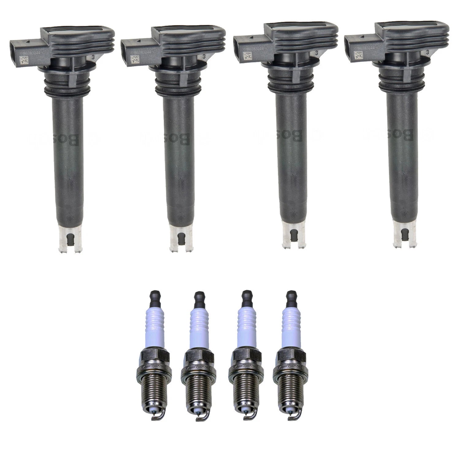 Set of 4 Ignition Coils & Iridium Spark Plugs for Audi A4 GTI (2000–2006)