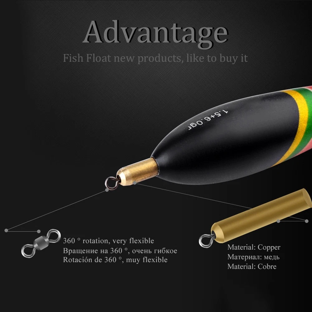 5pcs Fishing Floats Vertical Buoy Set for Coarse Fishing Tubes