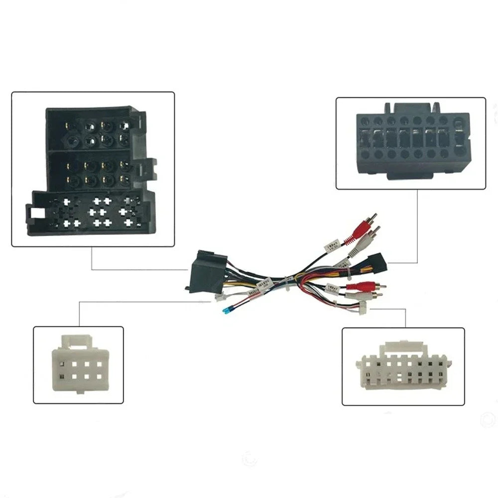 16PIN DVD Player Power Cable Adapter for Fiat Doblo, 500L, Bravo (2010-2023)