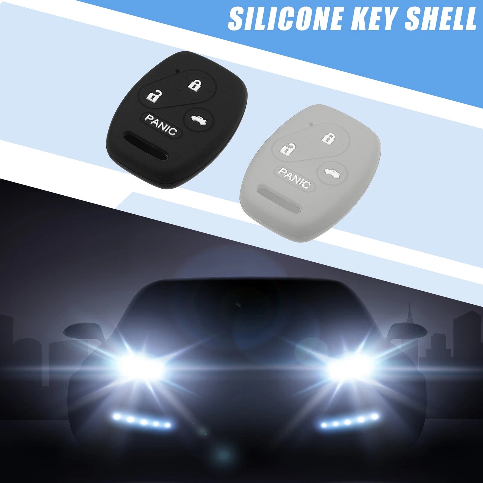 2X Smart Key Fob Cover for Honda Accord Civic CR-V Pilot (Pack of 2)