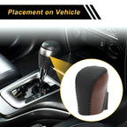 Gear Shift Knob Cover for Honda Civic (2016–2021) Black Brown Faux Leather