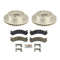 Set of 2 Front Vented Rotors & Ceramic Brake Pads for Chevy GMC