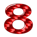 Carbon Red Door Wall Window Badge Emblem Decals Stickers #8 for