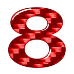 Carbon Red Door Wall Window Badge Emblem Decals Stickers #8 for