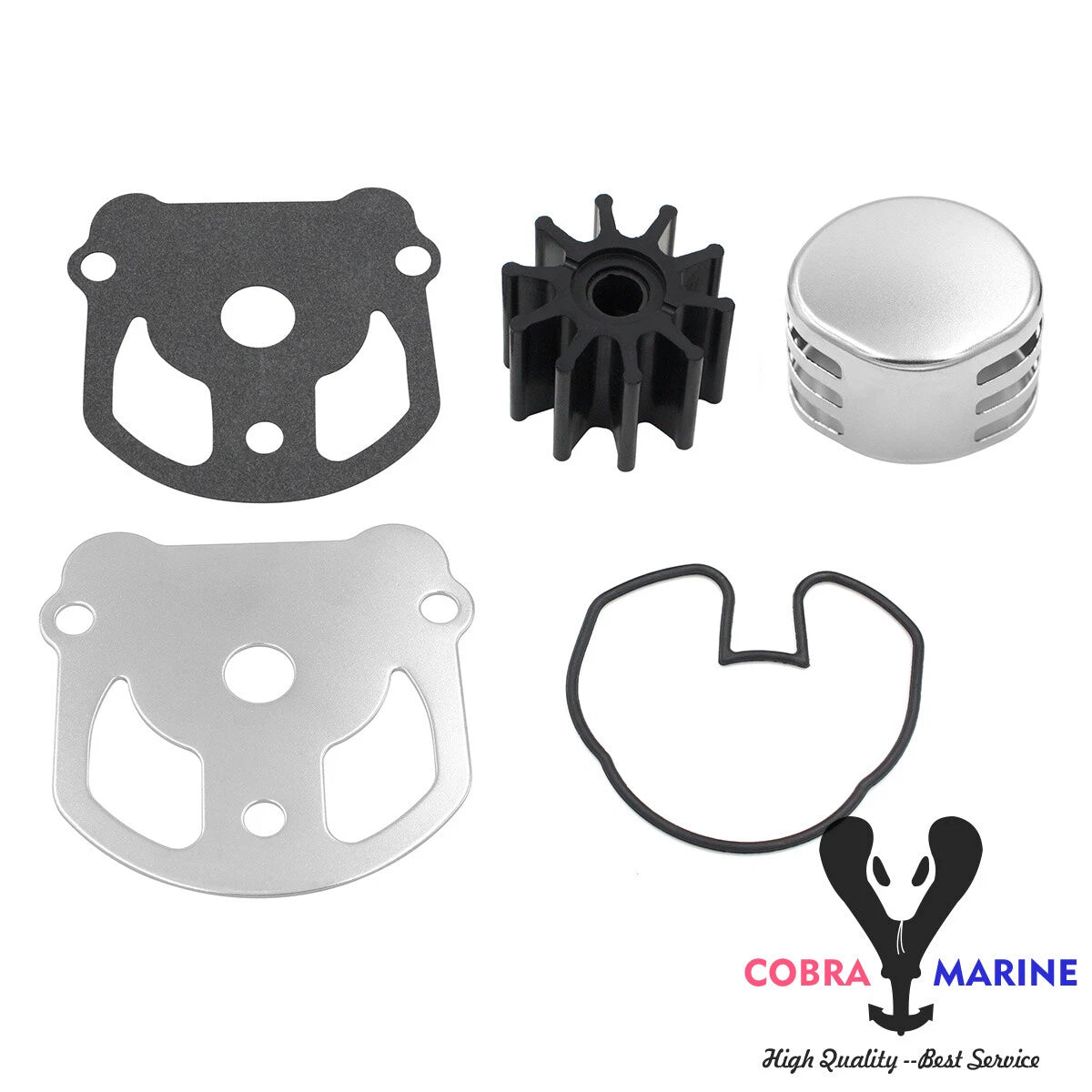Water Pump Impeller Repair Kit for OMC Cobra Drives (984461, 983895, 984744, 18-3348)