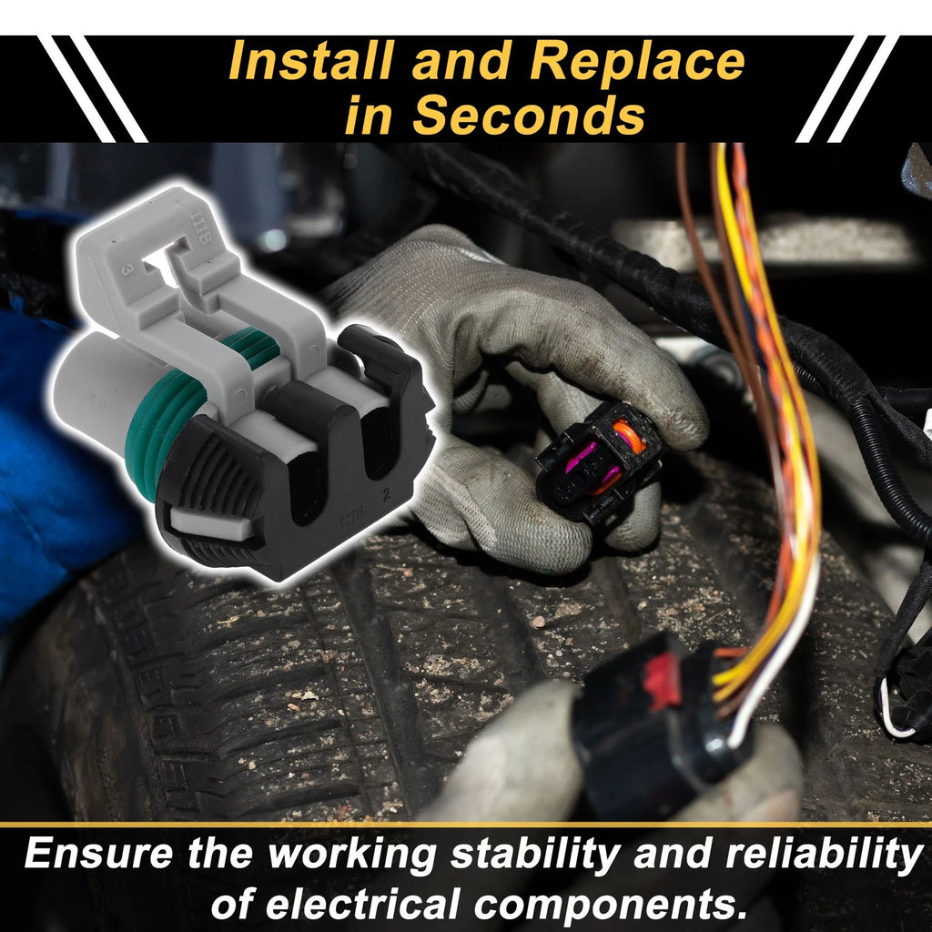 Set of 2 Pins Radiator Fan Assembly Connector Plug for Buick  No.15363993