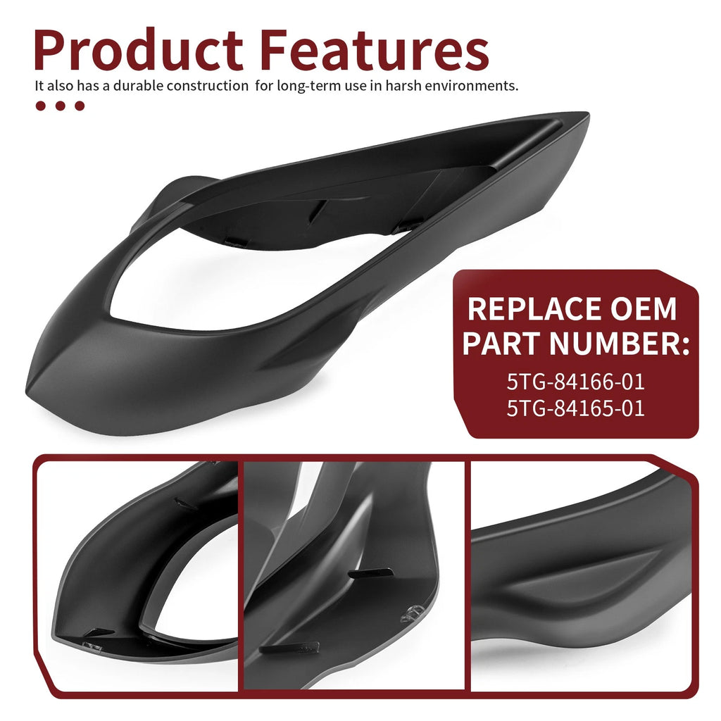 Set of 2 Headlight Cover Trim for Yamaha YFZ450 (2004–2017) 5TG-84165-01 5TG-84166-01