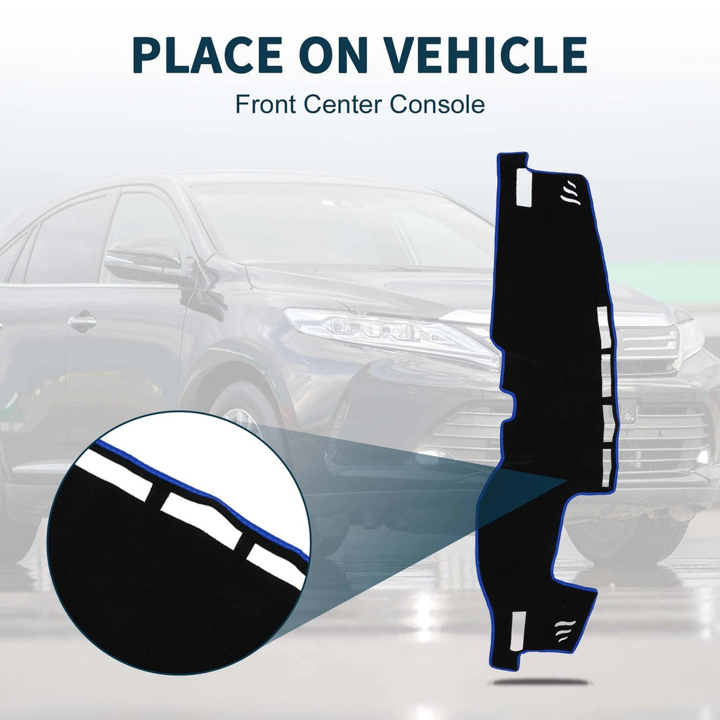 Dashboard Dash Cover Mat for Toyota Harrier 80 (1 Set, Black Blue)