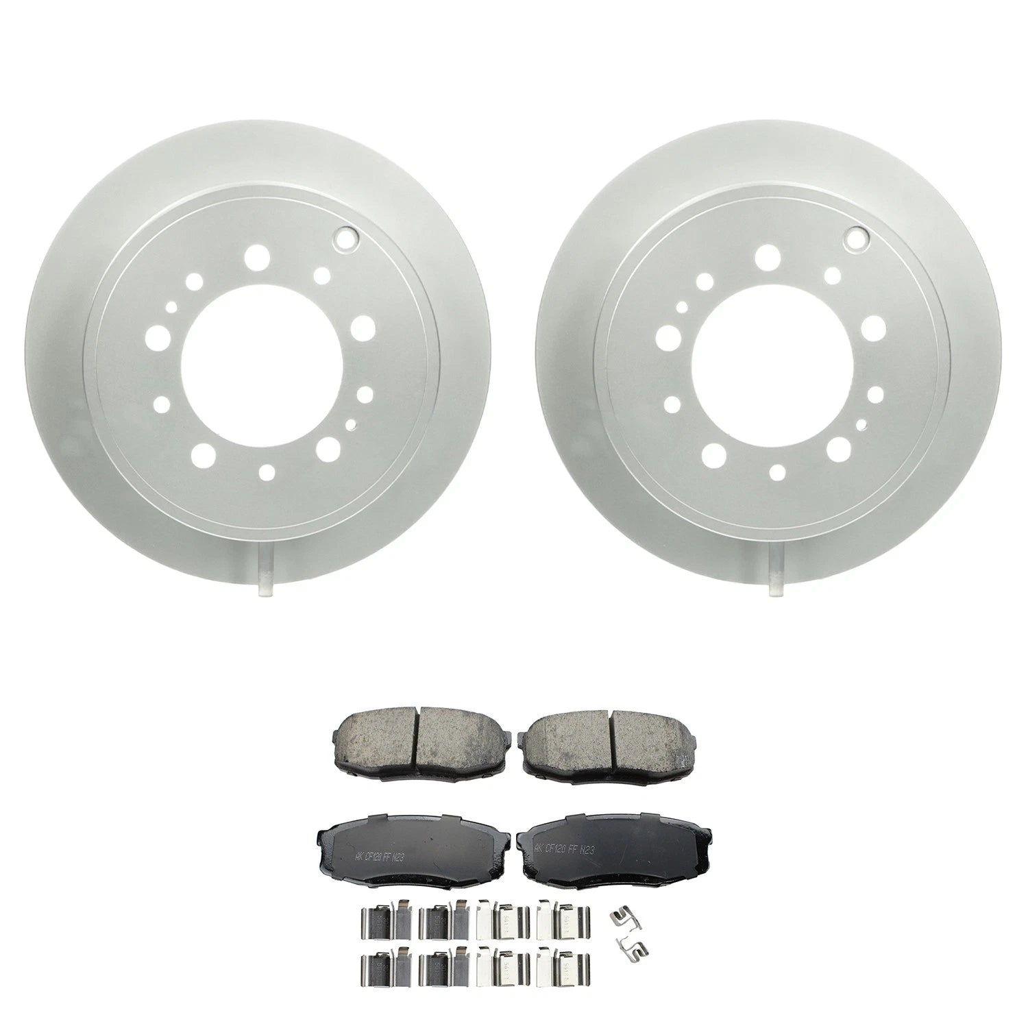 Set of 2 Bosch QuietCast Rear Rotors & Akebono ProACT Pads for Sequoia Tundra (2008–2021)