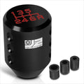 6-Speed Manual Shift Knob for J2 (Aluminum, Black, Includes Adapters)