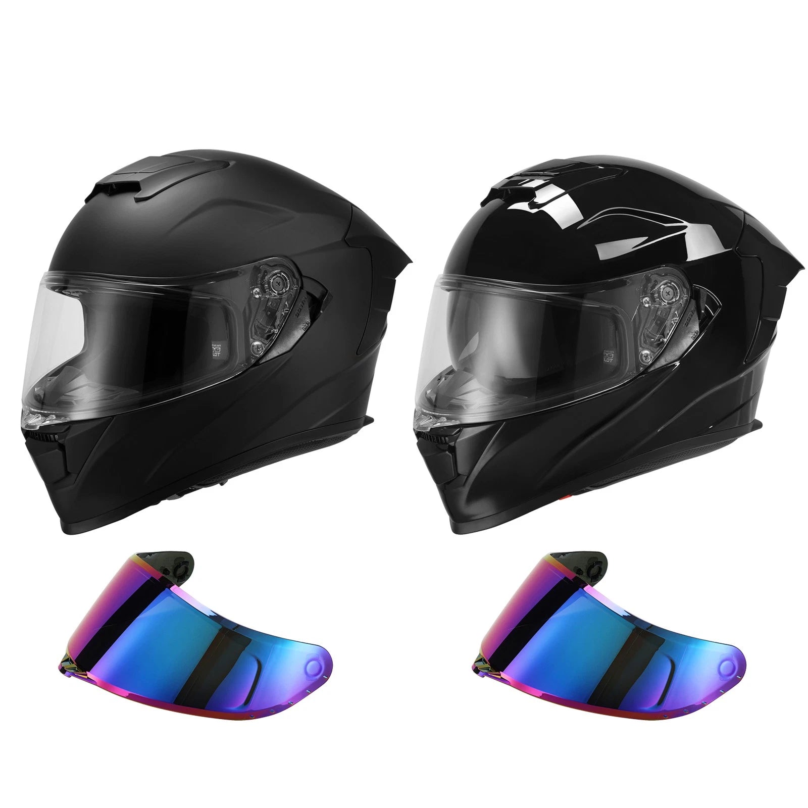 Full Face Dual Visor Helmet for Street Bike (DOT Approved)