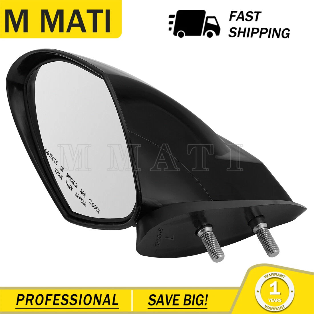 Left Hand Mirror F2C-U596B-00-00 for Yamaha WaveRunner FZR FZS (2009–2016)