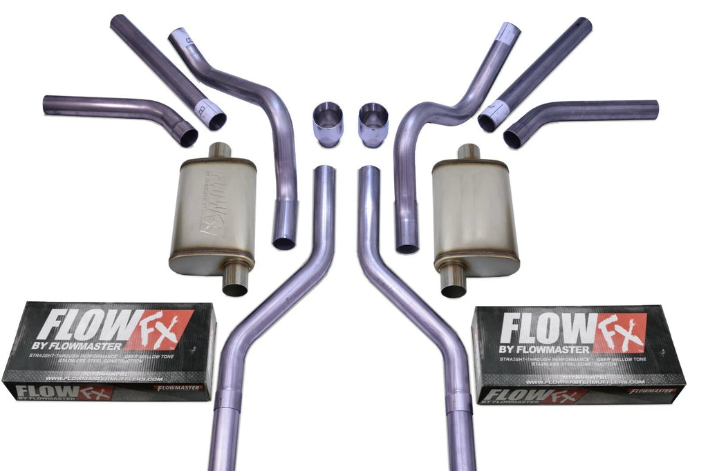 Dual Exhaust Kit for Chevy GMC C10 (1963–1972) - 2.5" Flowmaster Flow FX