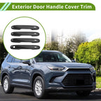 Exterior Door Handle Cover Trim for Toyota Grand Highlander (2024–2024) Carbon Fiber Black