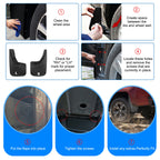 Set of 4 Molded Splash Guards for Chevrolet Silverado (2014-2018)