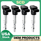 Set of 4 Ignition Coils for VW Beetle, Passat, Jetta, Tiguan, Golf, Audi A4, Q5 (Fits UF575)
