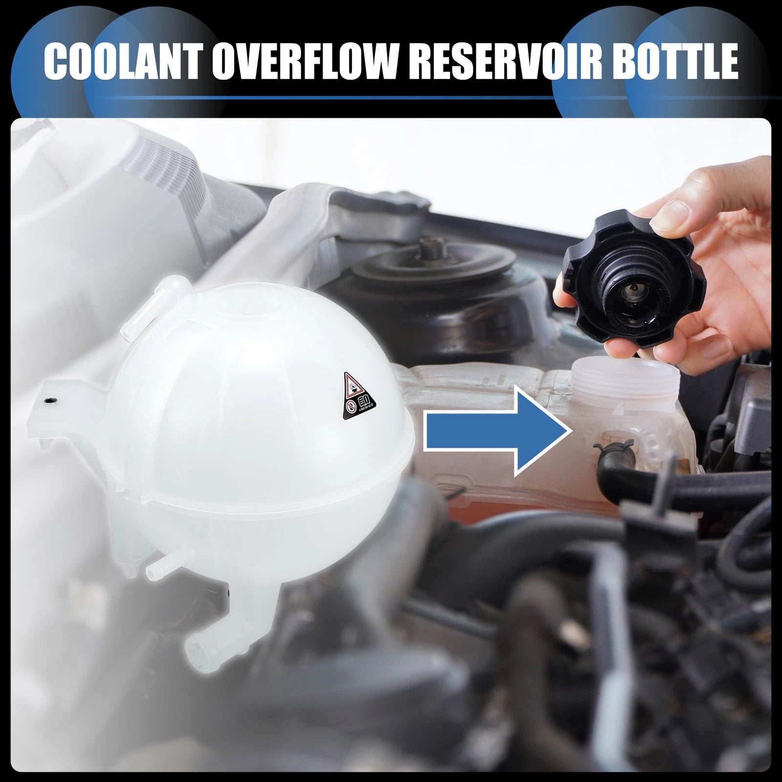 Coolant Expansion Overflow Tank with Sensor No. 9065010503 for Dodge Sprinter 2500 (2002–2006)