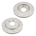 Drilled & Slotted Front Brake Rotors for Nissan Armada 2005–Titan 2005–2007 (2PC)