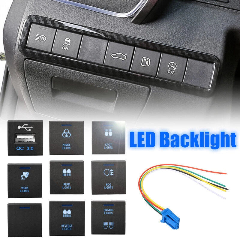 1x LED Push Button Switch for Toyota Camry RAV4 Corolla