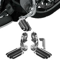1 1/4" Short Angled Adjustable Highway Foot Pegs for Harley Touring