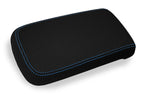 Console Lid Cover for Chevrolet Colorado (2015–2022) Carbon Fiber Blue Stitch