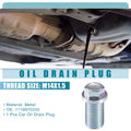 Oil Drain Plug No. 1119970330 for Mercedes-Benz 190D (1984–1989) Silver Tone