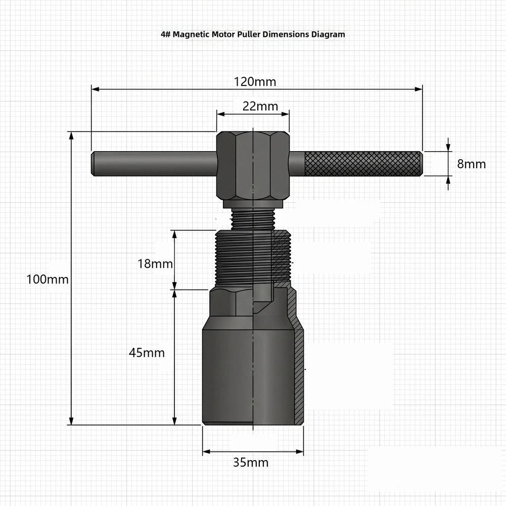 Motorcycle Magnetic Puller for Stator and Flywheel Extraction (2010–2023)