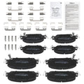 8pcs Brake Pads Set for Honda CR-V (2017–2022) w/Hardware & Lubricant
