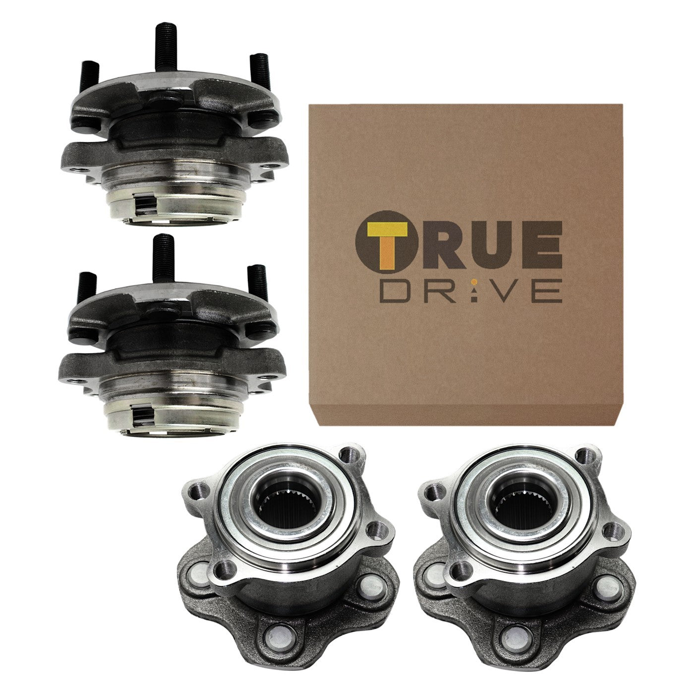 Wheel Hubs for Infiniti G37 (2009–2013) with Bearing 4-Wheel ABS AWD