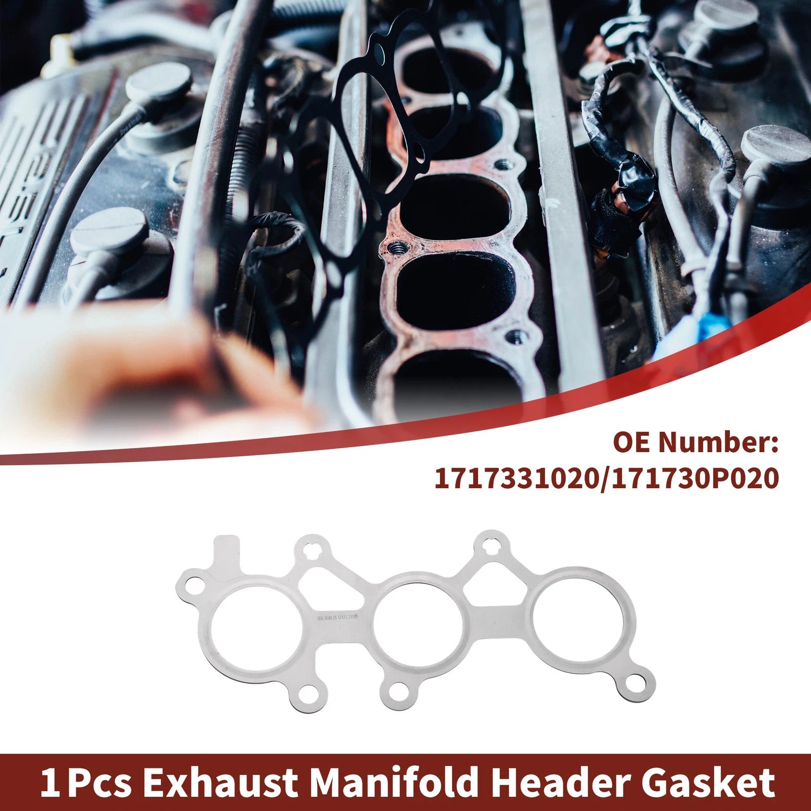 1 Pc Exhaust Manifold Header Gasket for Toyota Avalon (2005–2018) No. 1717331020