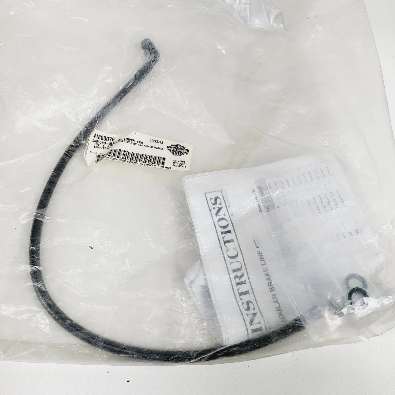 Genuine Lower Brake Line for Harley FXD FXDB FXDC (2012–Present) 41800076