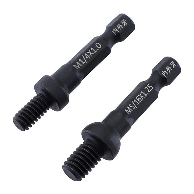 Set of 6 Cr-Mo Self-Tapping Socket Adapters for Insert Nuts or Hanger Bolt