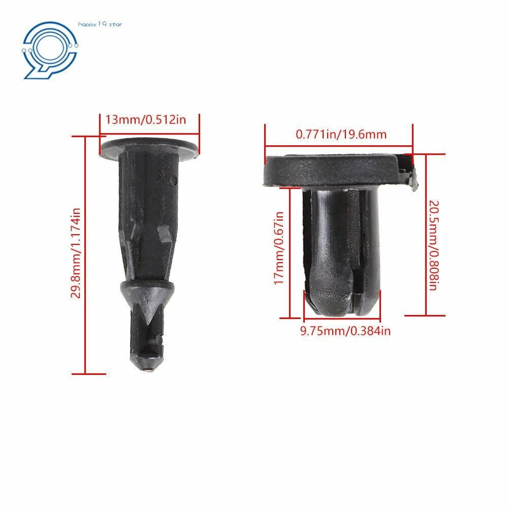 100pcs Push Type Rivet Clips for Honda