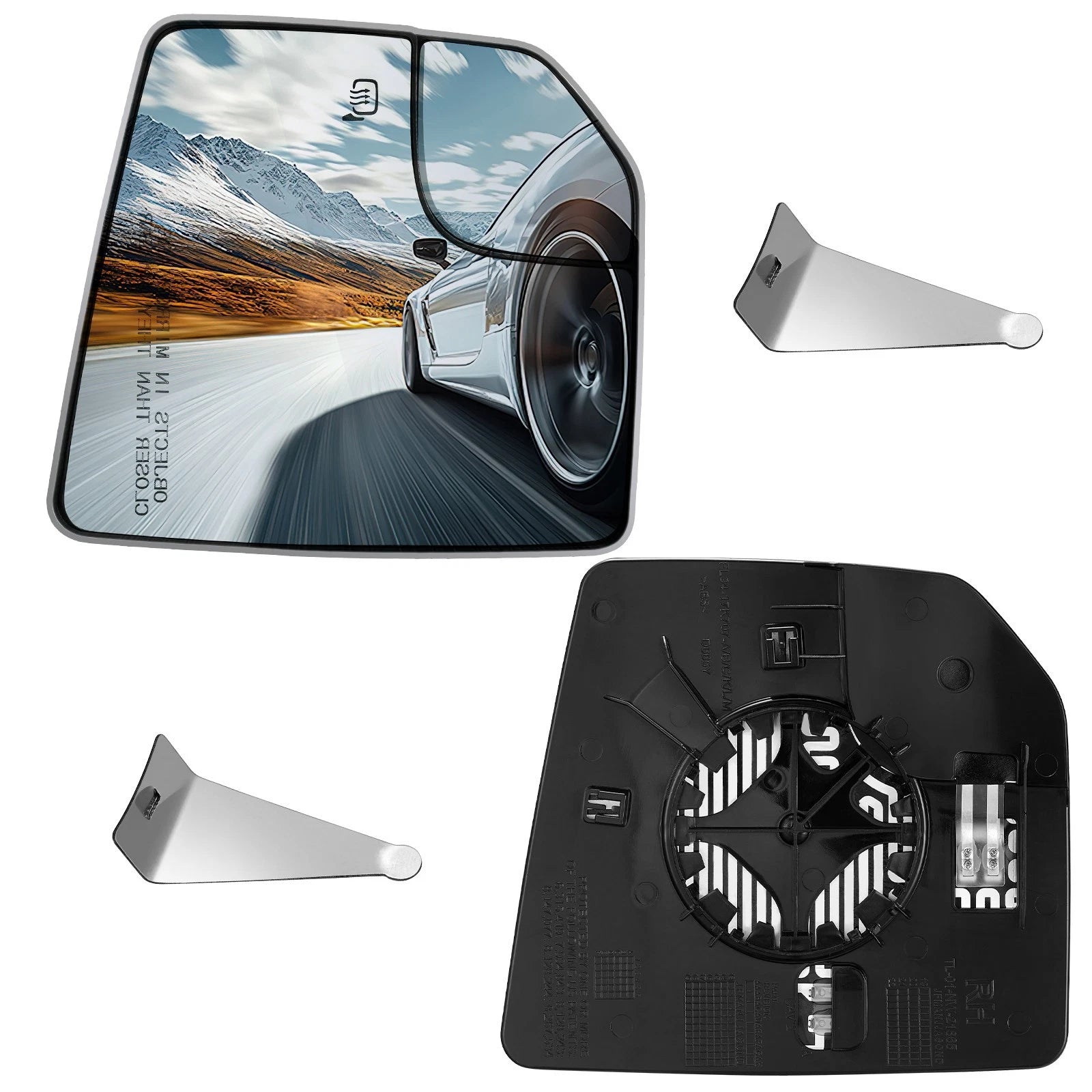 Heated Mirror Glass for 2015-2020 Ford F-150 Right Passenger Side (2.7L 3.5L 5.0L)
